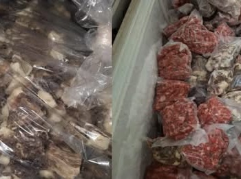 Більше тонни «гнилого м’яса», яке потрібно продати в соціальних мережах, вилучених