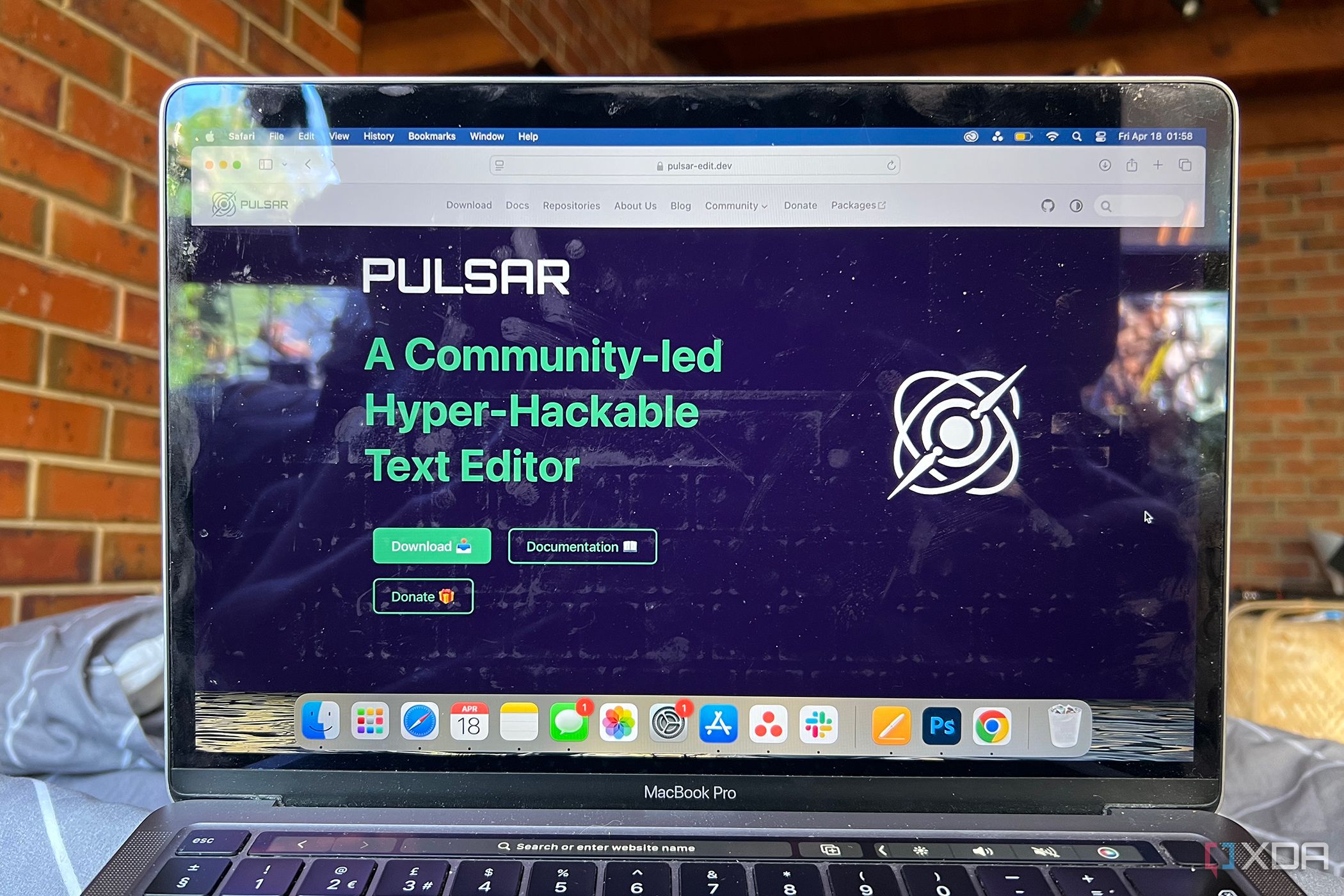 Сторінка завантаження текстового редактора Pulsar