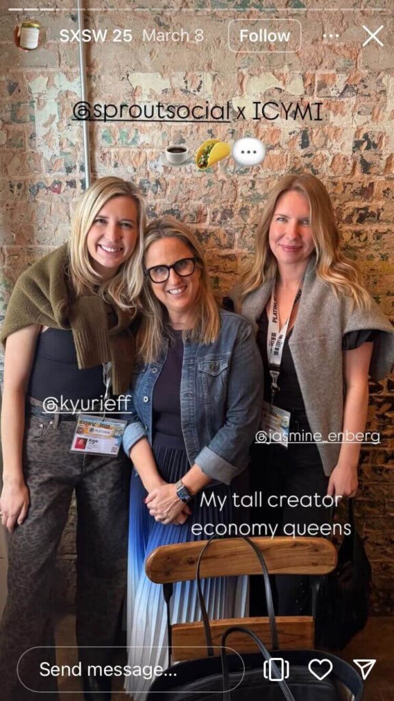 Lia Haberman Hosting Creators у SXSW Sprout Social Snayation