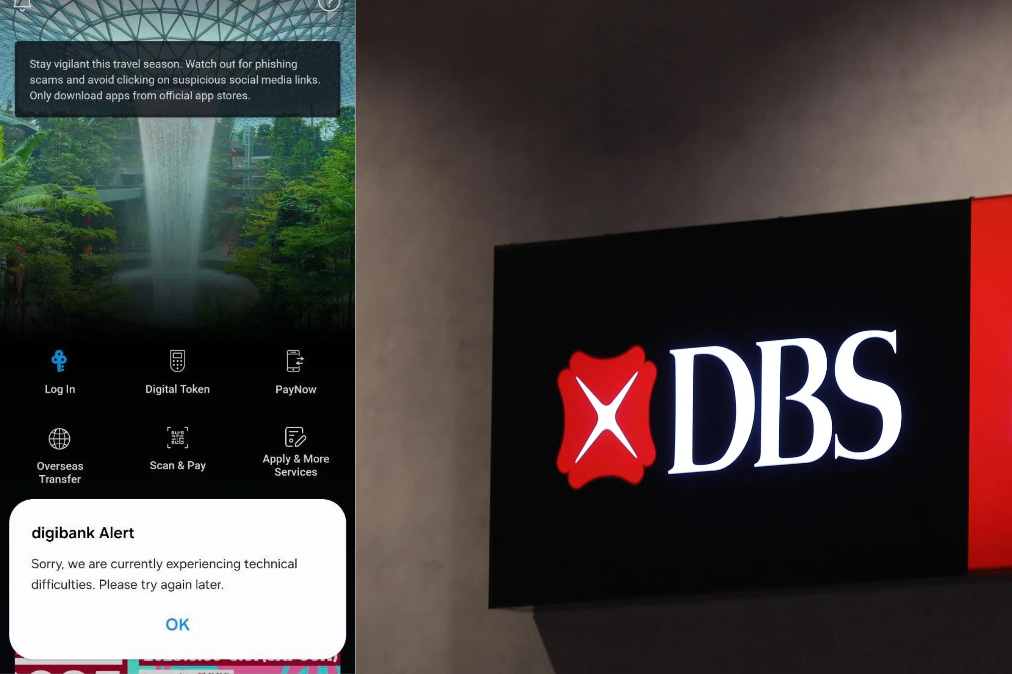 Клієнти мобільних додатків DBS стикаються з переривчастим доступом у понеділок; Банк каже, що питання вирішено