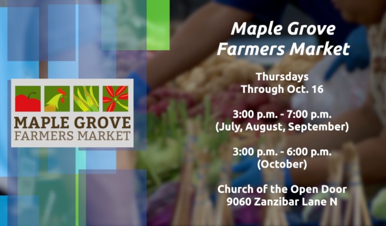 Maple Grove Farmers Market в повному розквіті в церкві розташування