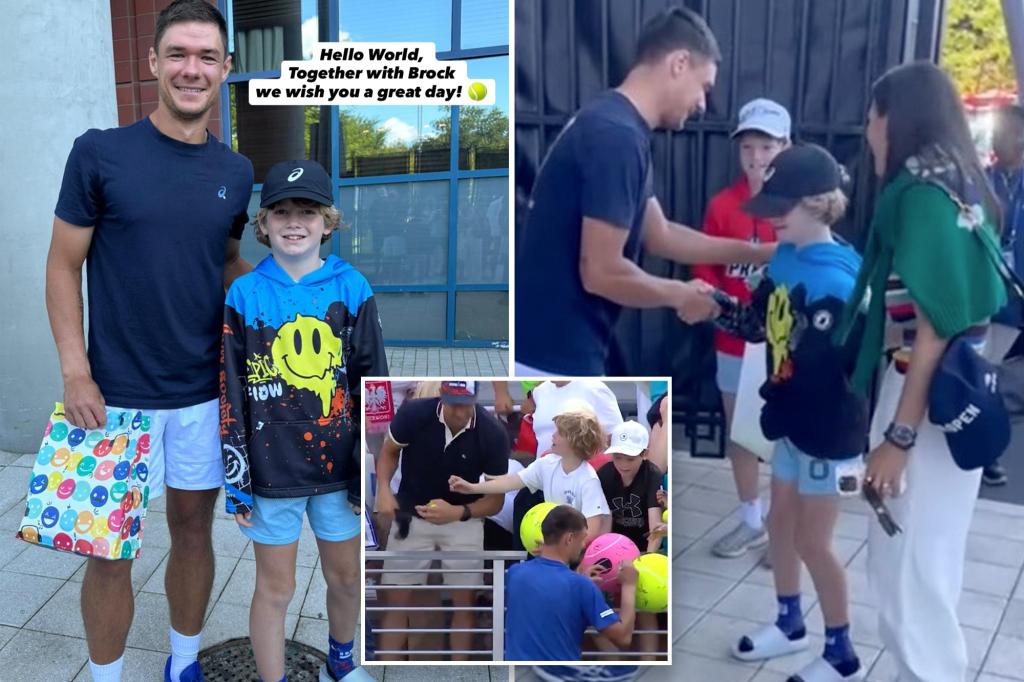 US Open Spager Hat, ідентифікований як польський генеральний директор - як зірка тенісу Каміл Мадхрзак зустрічається з хлопчиком