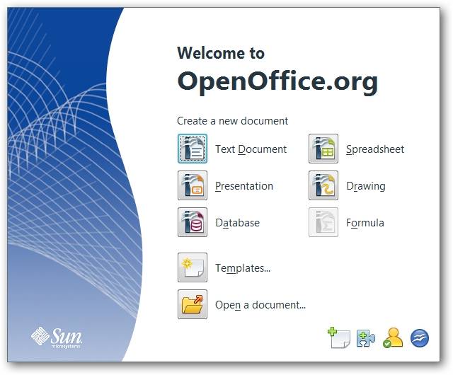 Знімок екрана OpenOffice, безкоштовної альтернативи Microsoft Office із відкритим кодом,