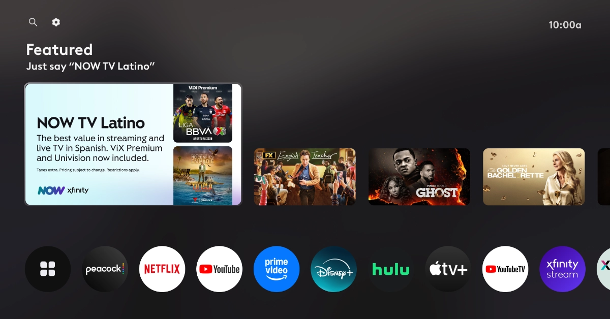 BLANK Now TV Latino Univision WEBP TD Comcast Now TV Latino включає доступ до каналів Univision і потокового сервісу Vix. (Зображення надано)