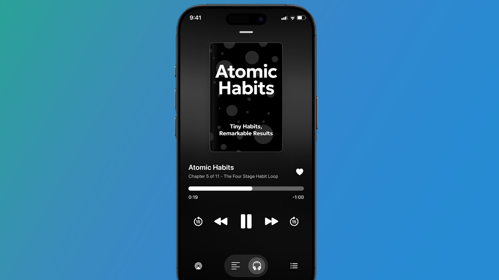 Телефон Android на зелено-блакитному фоні з програмою Wiser