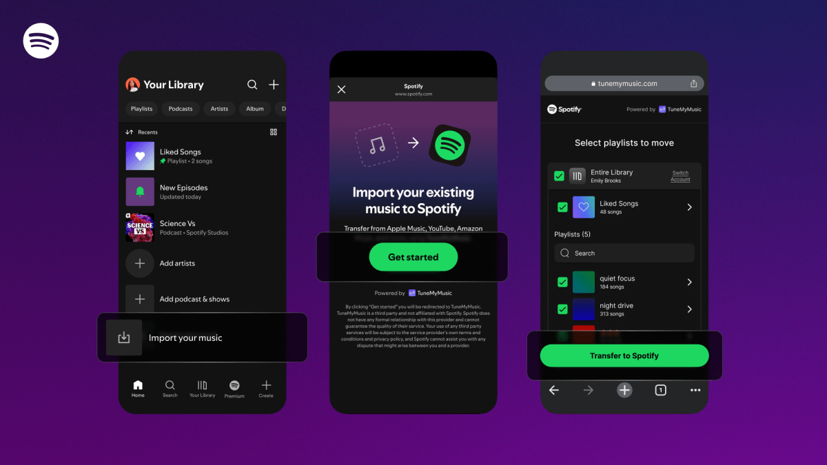 Остання функція Spotify дозволяє передавати списки відтворення з інших сервісів