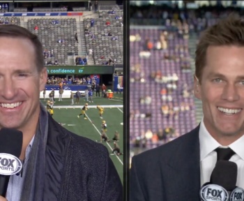 Том Брейді ділиться порадою, коли Дрю Бріз дебютує на стенді Fox